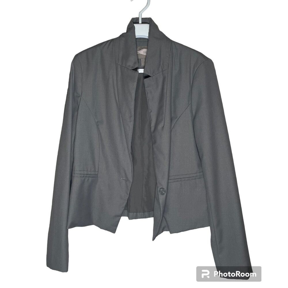 Forever 21 Gray Blazer Jacket Open Front Lightweight Women's Size L NWOT